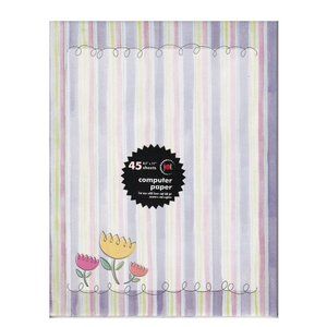 Striped Stationery Paper 45 Sheets 8.5" x 11"